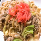 簡単！和風だしの定番焼うどん！かつお入り